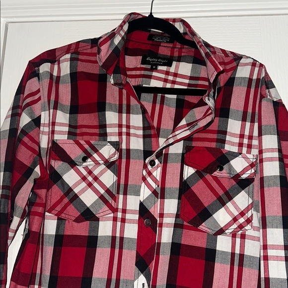 Eighty Eight Red and Black Plaid Button Down Shirt - Picture 2 of 7
